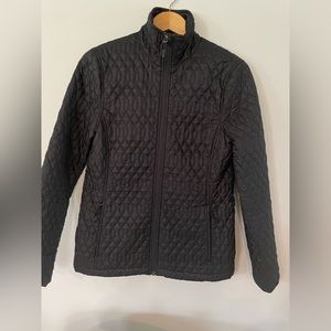 Lands End Jacket Quilted Primaloft Black Full Zip. Size small